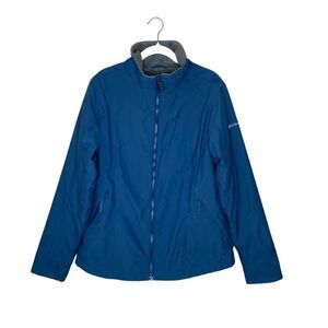 Columbia Blue Jacket Windbreaker Fleece Size M